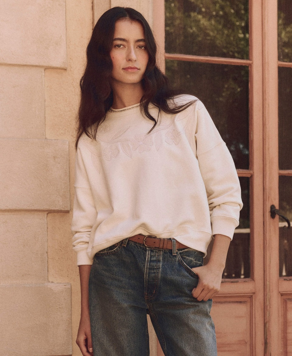 The Floral Applique Teammate Sweatshirt