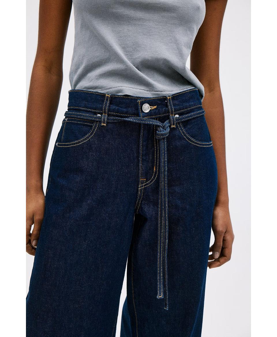Mica Belted Lr Relaxed Wide Leg Jean