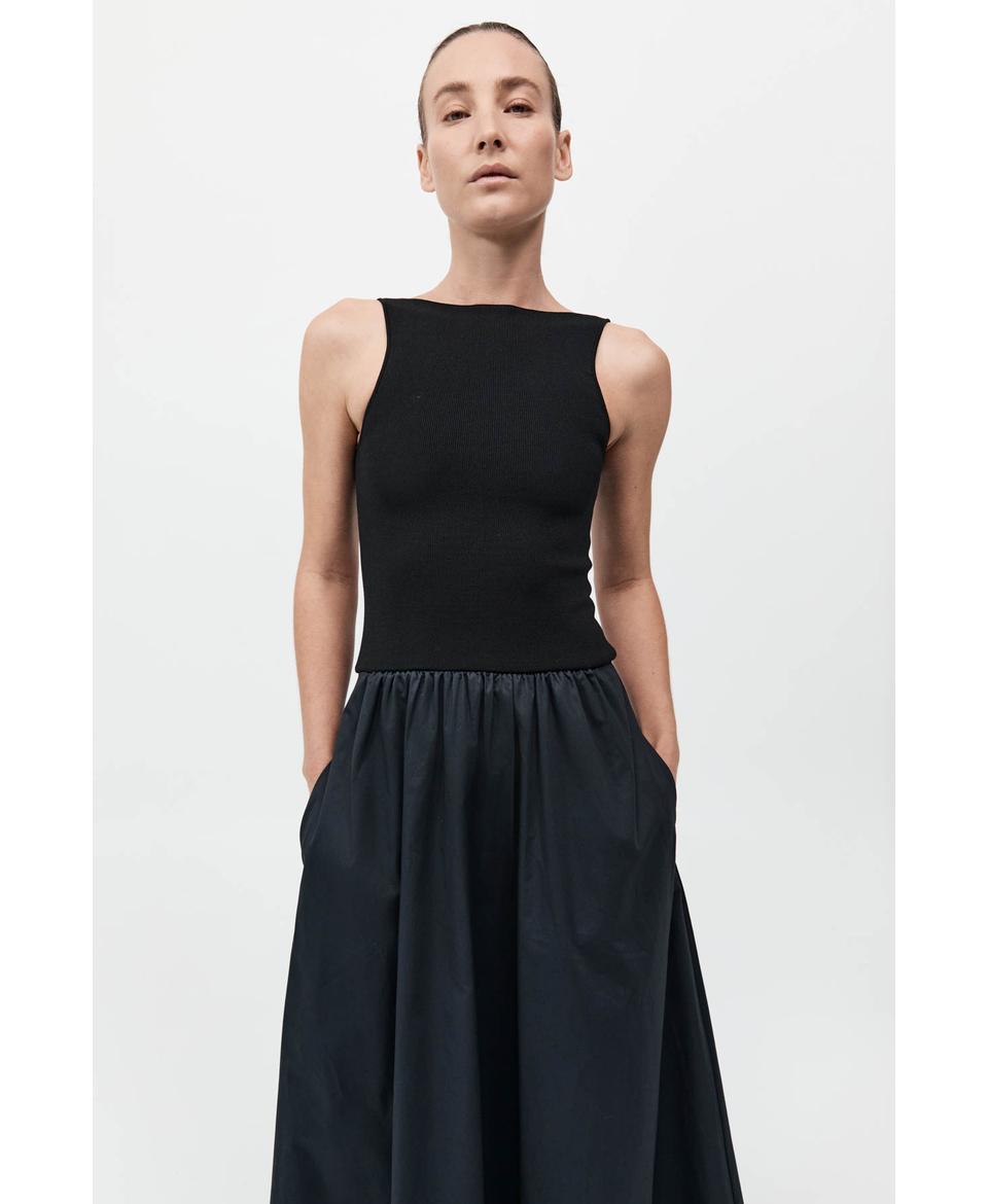 Bateau Cut Out Dress