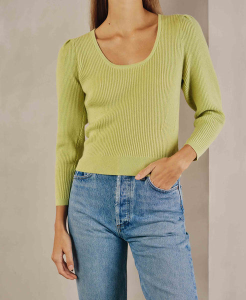 Kaia Rib Scoop Neck Sweater