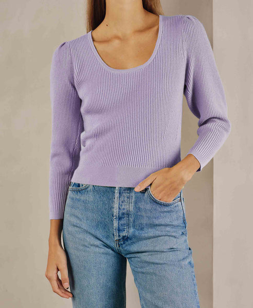 Kaia Rib Scoop Neck Sweater