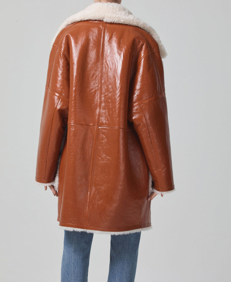 Elodie faux 2024 shearling jacket