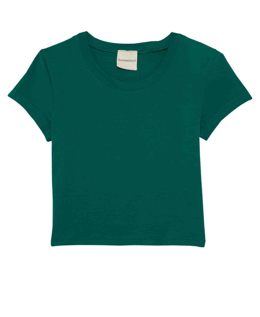 Short Sleeve Stretch Crop Tee