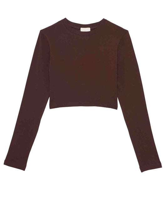 Round Neck L/S Crop Tee