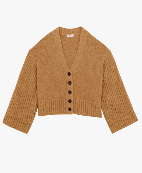 Rosalia Cropped Chunky Knit Cardigan