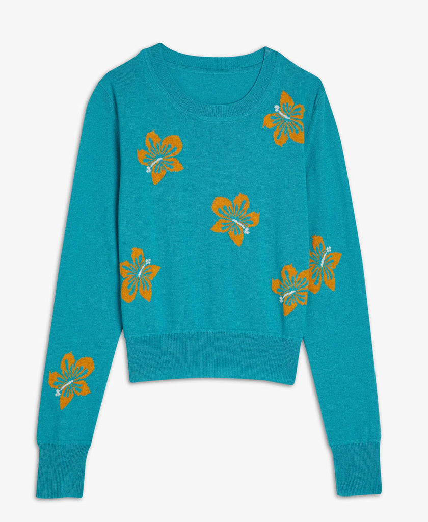 Luau Intarsia Pullover Sweater